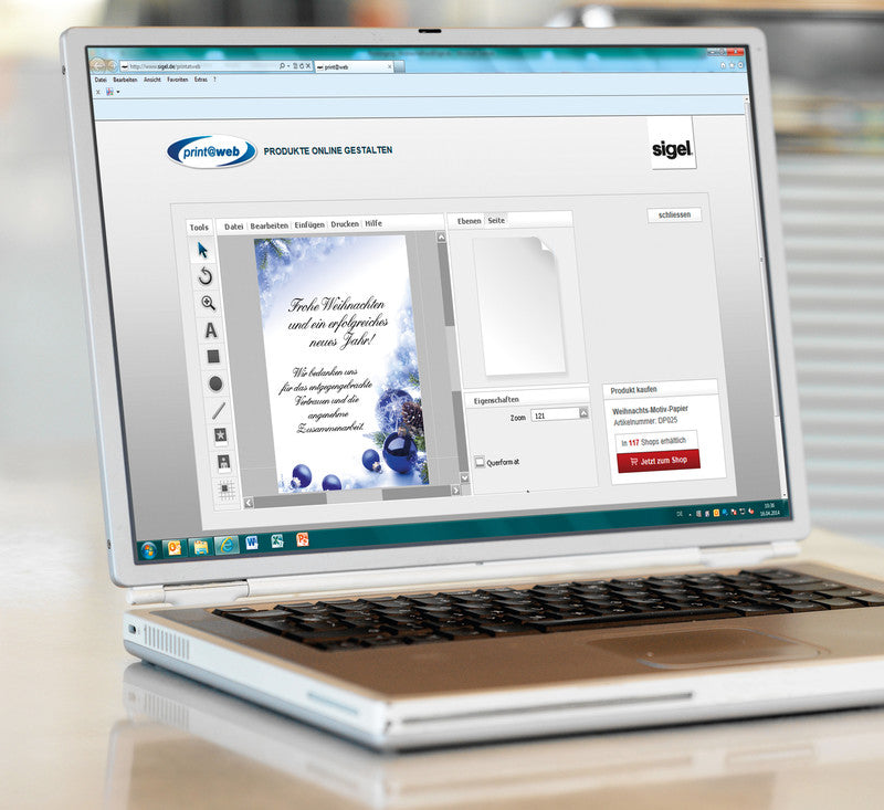 Sigel Motivpapier – A4, 90 g/m², mehrfarbig, Motiv: Blue Harmony – für Inkjet/Laser/Kopierer – FSC – 100 Blatt
