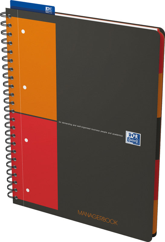 Oxford Collegeblock, 80 Blatt, 4-fach gelocht, perforiert, 80 g/m² – Schwarz, für SCRIBZEE App