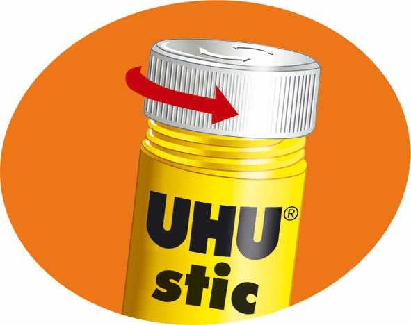 UHU Klebestift – extra stark, transparent, lösemittelfrei, 40 g, für Basteln