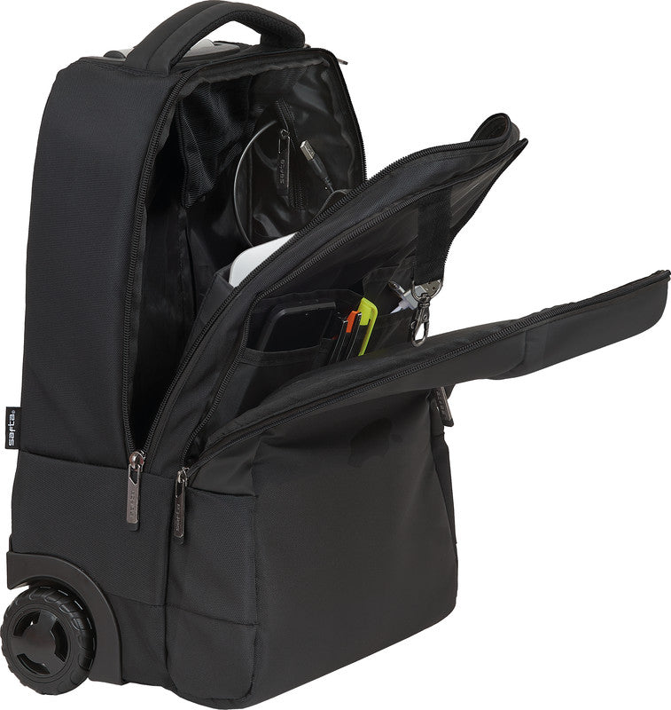 Safta Notebook-Trolley – 28,9 l, für Notebooks bis 15,6", Nylon, schwarz, 32 × 43 × 21 cm