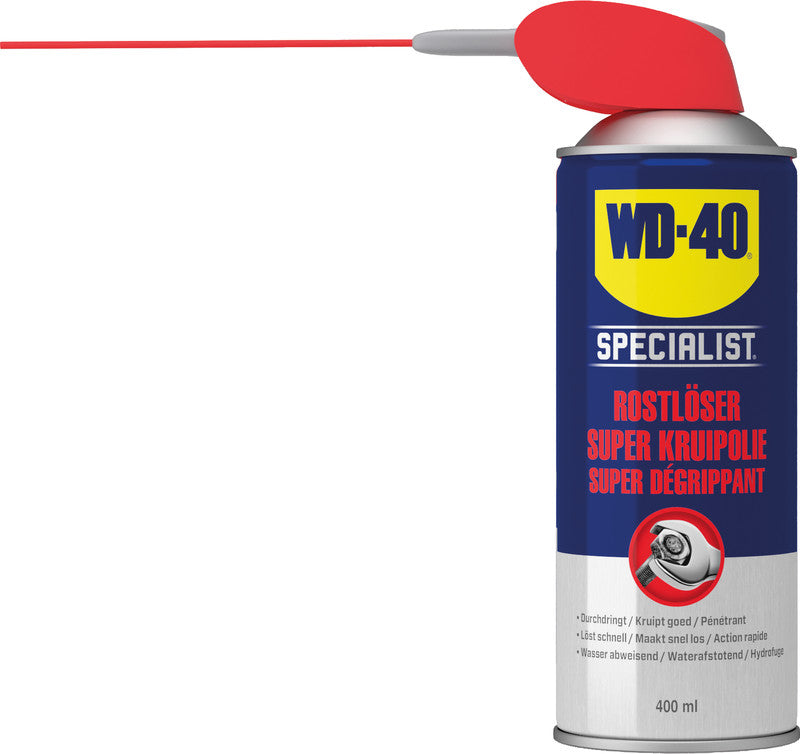 WD-40 Spezialist Rostlöser – transparent, wasserfest, für Rost, 400 ml, −20 bis +90 °C