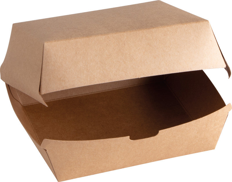 Noname Take-away-Box Hamburger Schachtel Kraftpapier – 145 × 82 × 135 mm, braun, 50 Stück