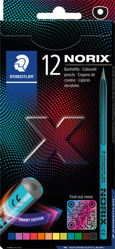 Staedtler Buntstifte Norix 186 Upcycling – 12 Farben, PEFC