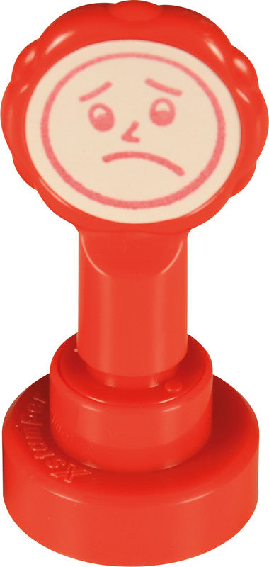 X-stamper Lehrerstempel-Set Xclamations – Motiv: Trauriges Lächeln, selbstfärbend, Kunststoff, Ø 22 mm