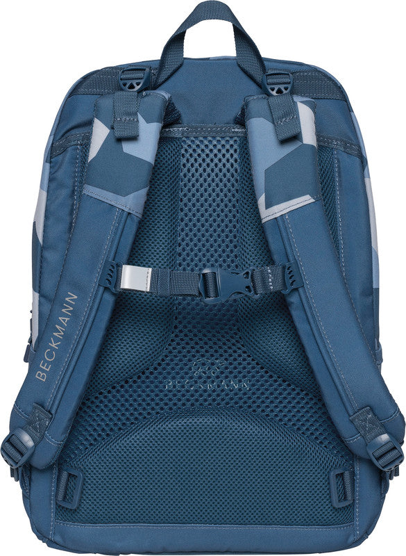 Beckmann Junior Sport Rucksack – Blau Camo – 31,0 cm×45,0 cm×22,0 cm – recycelte Materialien