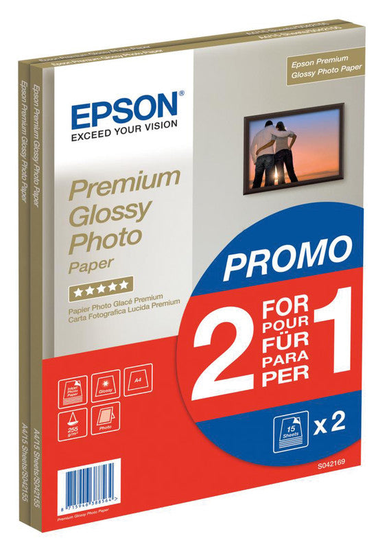 Epson Fotopapier – glänzend, A4, 255 g/m² – für Tintenstrahldrucker