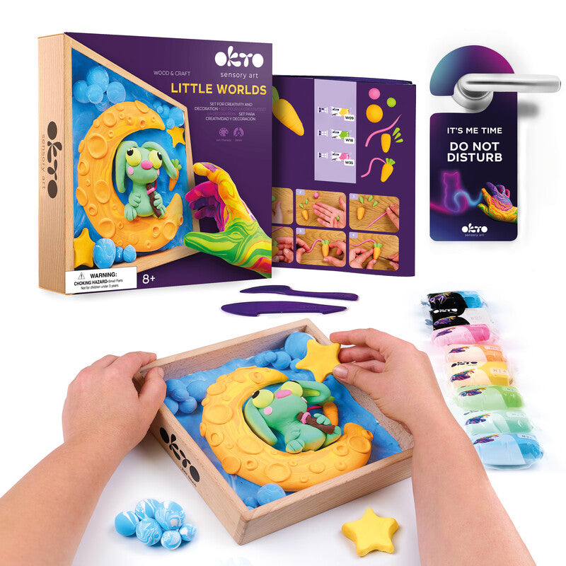 Okto Sensory Art – Modelliermasse-Set Bunny on the Moon – ab 8 Jahren – 210 × 210 mm