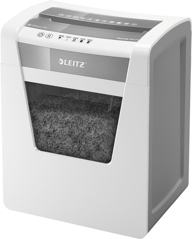 Leitz IQ Office – Aktenvernichter, DIN P-5, Mikroschnitt 2 × 15 mm, 10 Blatt, 23 l, A4