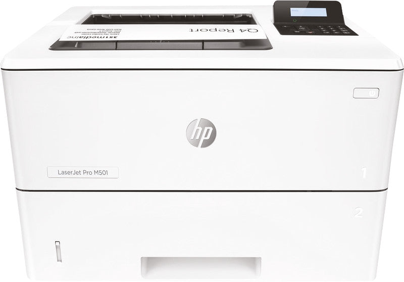 HP LaserJet Pro M501 – A4, S/W, Duplex, 43 S./Min., 4800 × 600 dpi, LAN/USB, Papier: 1200 Blatt