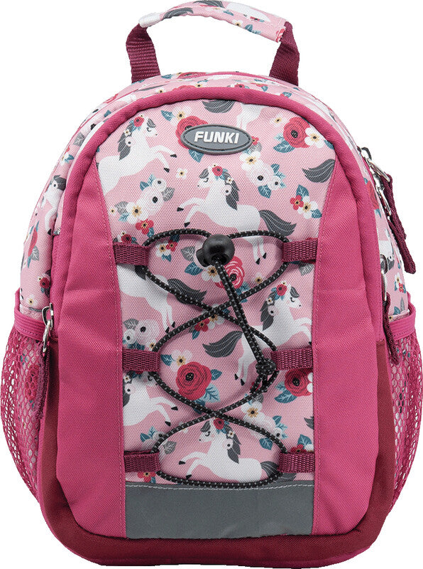 Funki Kindergartenrucksack Raumwunder – Flower Horse – 25,0 × 28,0 × 11,0–15,0 cm