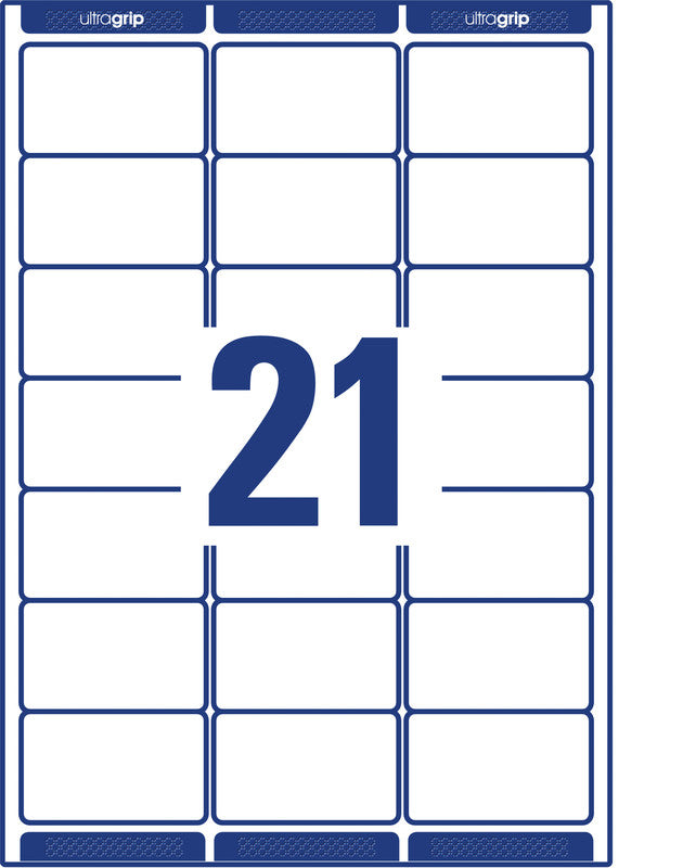 Avery Adressetiketten, 63,5 mm × 38,1 mm, weiss, Papier, permanent, 10 Blätter (210 Etiketten)