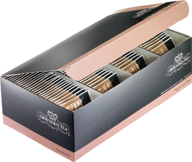 Crowning's Tea Teebeutel – Karton, 100 Beutel pro Packung