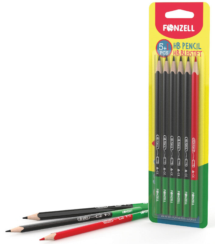 Fonzell Bleistift, Dreikant, HB, farbig sortiert – Set