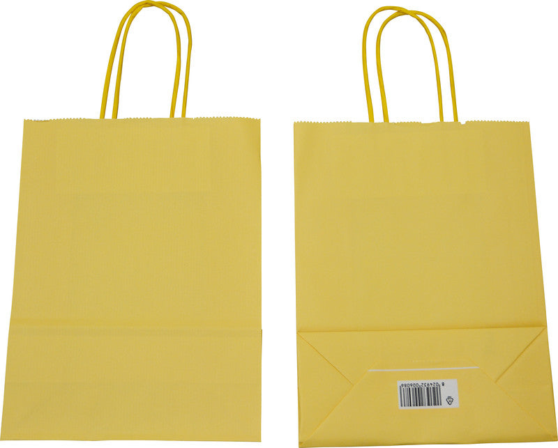 Elco Papiertragetasche – Gelb, 450 × 150 × 490 mm, Traglast 3 kg, 25 Stk.