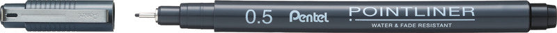 Pentel Pointliner Fineliner 0,5 mm – schwarz – wasserfest