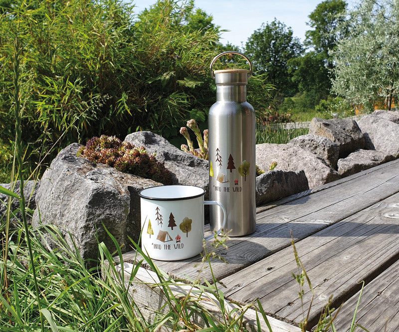 Ppd Sayings Into the Wild Tasse – 0,40 l, Metall, Mehrfarbig, Nicht spülmaschinenfest