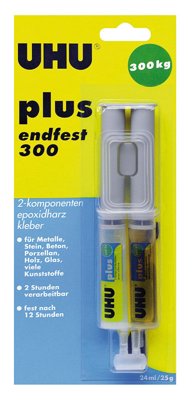 UHU Zweikomponenten-Kleber – Spritze, extra stark, transparent, lösemittelfrei, wasserfest, 12 ml