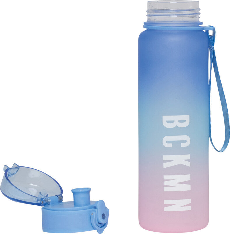 Beckmann Trinkflasche – 6,5 dl – Kunststoff, Druckverschluss, auslaufsicher – Pink Gradient