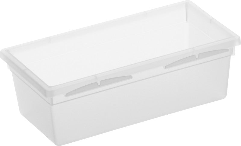 Rotho Ordnungssystem Basic – Kunststoff, transparent, 15 × 5 × 8 cm – 1er-Pack