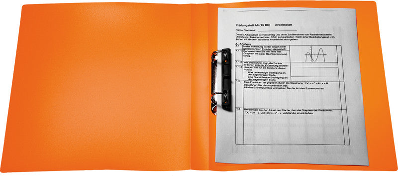 HERMA Zeigebuch – A4 Hochformat – 2-Ring, Rücken 35 mm – Neonorange, Kunststoff, mit Niederhalter