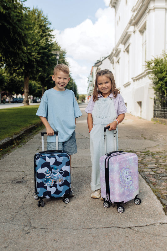 Beckmann Kindertrolley Tiger Race Handgepäck – 22 l, Hartschale PC/ABS, 4 Doppelrollen, 30,5 × 46,5 × 22 cm