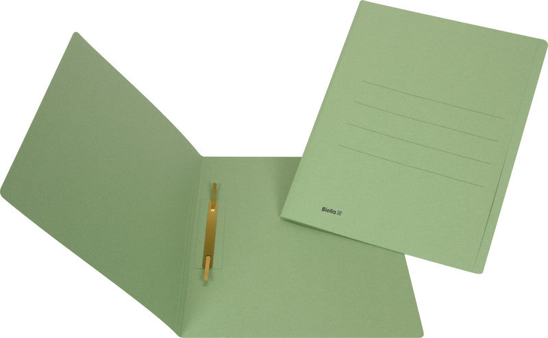Biella Schnellhefter – A4, Karton, grün, mit Heftzunge, Beschriftungslinien, 240 g/m²