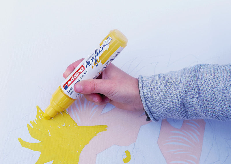 Edding Acrylmarker für Leinwand, Holz, Terrakotta – Verkehrsgelb