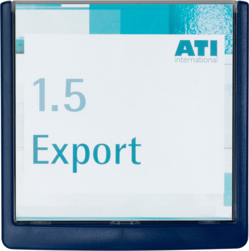 Durable Türschild – 149 × 149 mm, dunkelblau, selbstklebend, wiederablösbar