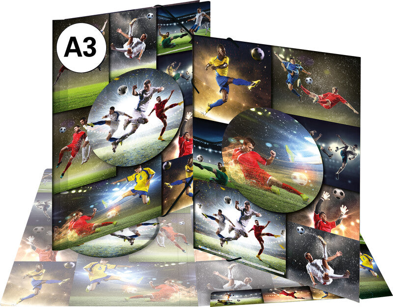 HERMA Thekendisplay 12× A4, 12× A3, 6 Ordner – sortiert, mehrfarbig