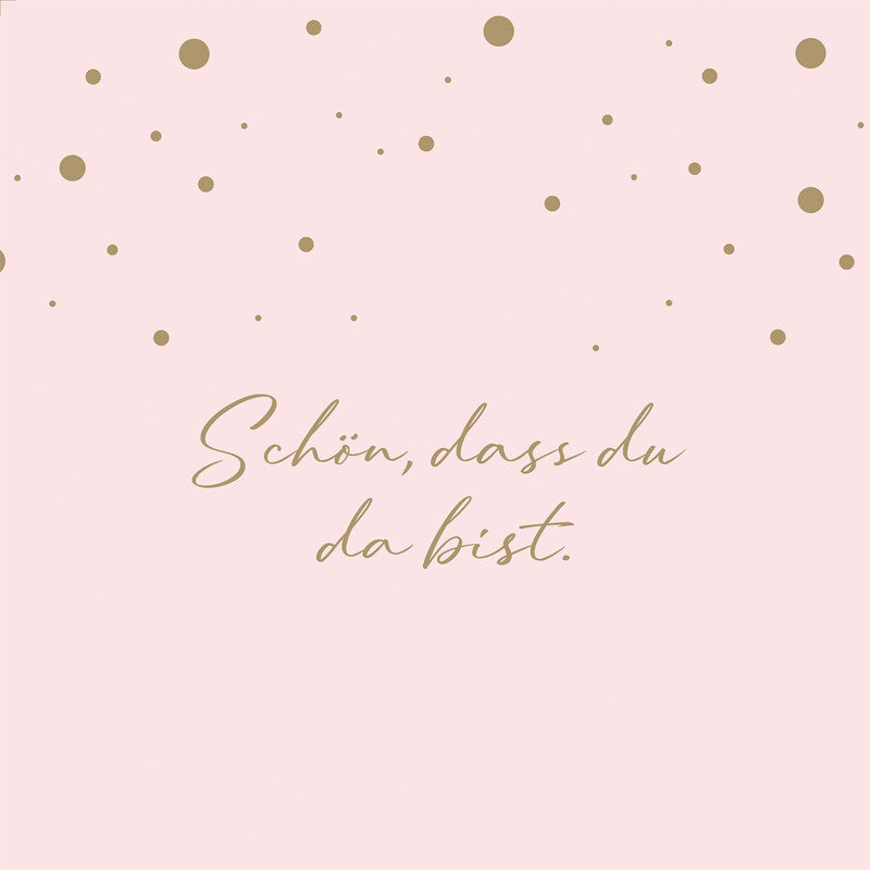 Fasana Servietten Schön, dass du da bist – 33 × 33 cm – 3-lagig, Tissue – 20 Stk., FSC