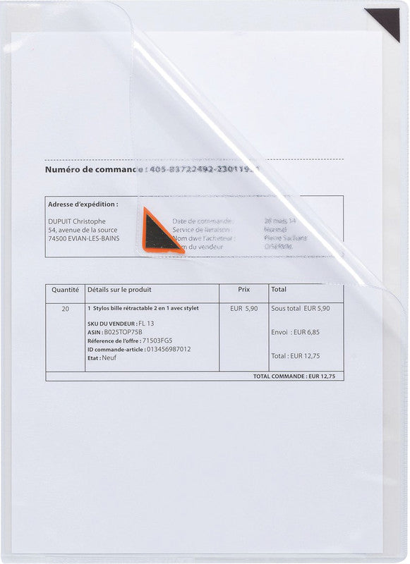Djois t-view Selbstklebetaschen Kang easy clic – 210 × 297 mm, transparent, selbstklebend, wiederablösbar
