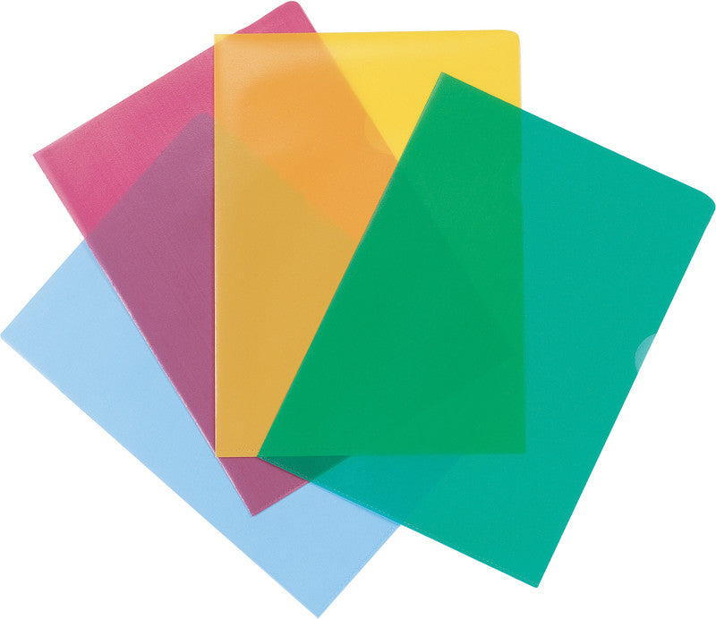 Connect Sichtmappe A4 – farbig sortiert, Kunststoff, 120 µm, 10er-Pack