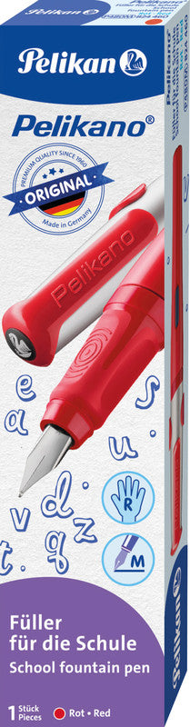 Pelikano – Federspitze M – für Rechtshänder – Rot, Blau – Patronen