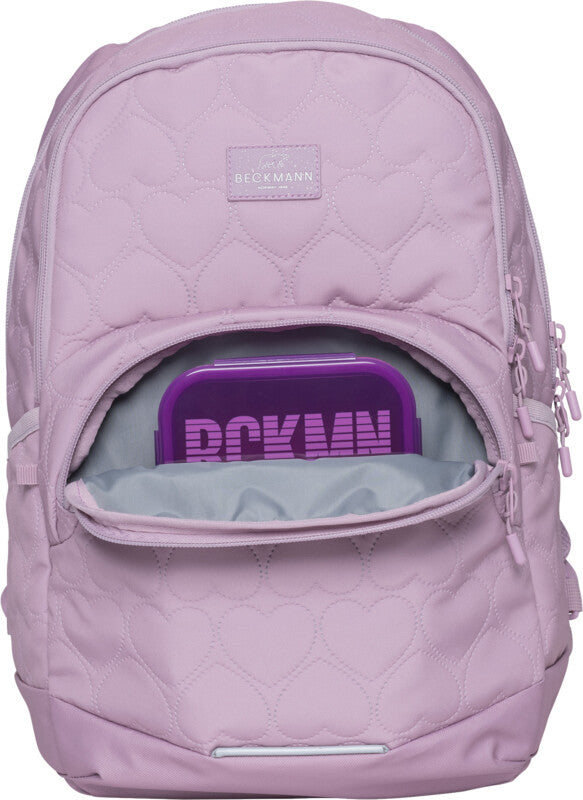 Beckmann Junior Sport Rucksack – Gepolsterte Herzen – Pink – 31,0 × 45,0 × 22,0 cm – 30 l