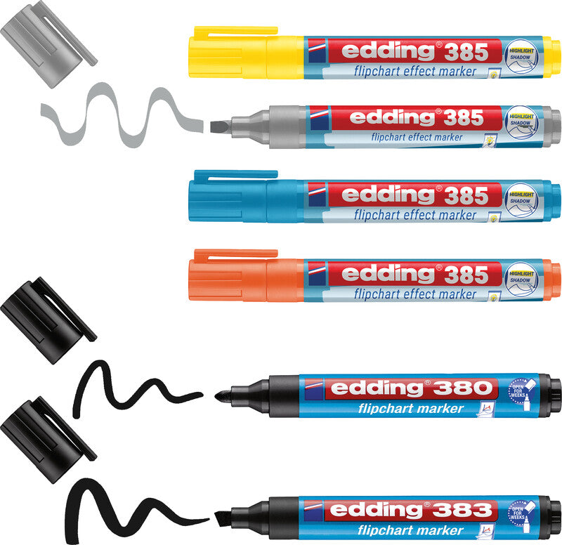 Edding Flipchart-Marker – sortiert – 6er-Set – nachfüllbar