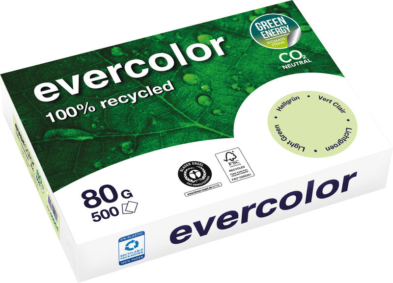 Clairefontaine Kopierpapier – A4, 80 g/m², Hellgrün – für Inkjet, Laser, Kopierer – FSC – 500 Blatt