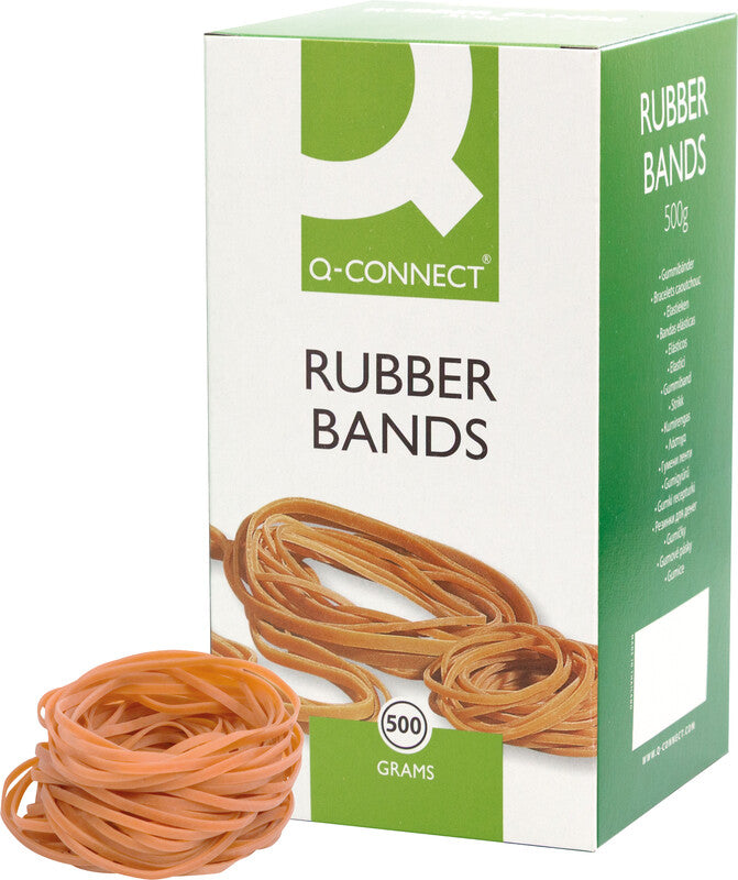 Connect Gummibänder – 3 × 125 mm, Ø 76 mm, braun, Naturkautschuk, 500 g