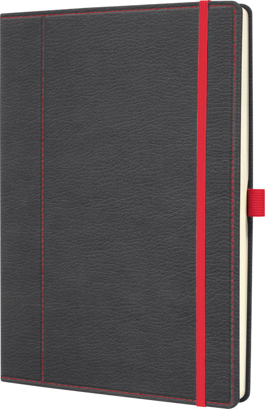 Sigel Notizbuch, 187 × 280 mm, punktkariert, Fadenheftung, 194 Seiten, 80 g/m² – grau