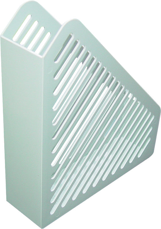 Helit Stehsammler – Kunststoff, ohne Beschriftungsfeld, lichtgrau, 251×75×293 mm