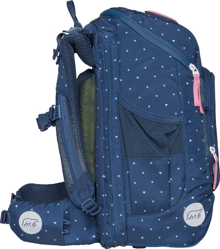Beckmann Schulrucksack Active Air Flx – Pet Friends Blue – recycelter Bestandteil (GRS)