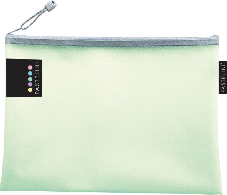 Pastelini Reissverschlusstasche – 230 × 170 mm, Kunststoff, Grün – 1 Stück