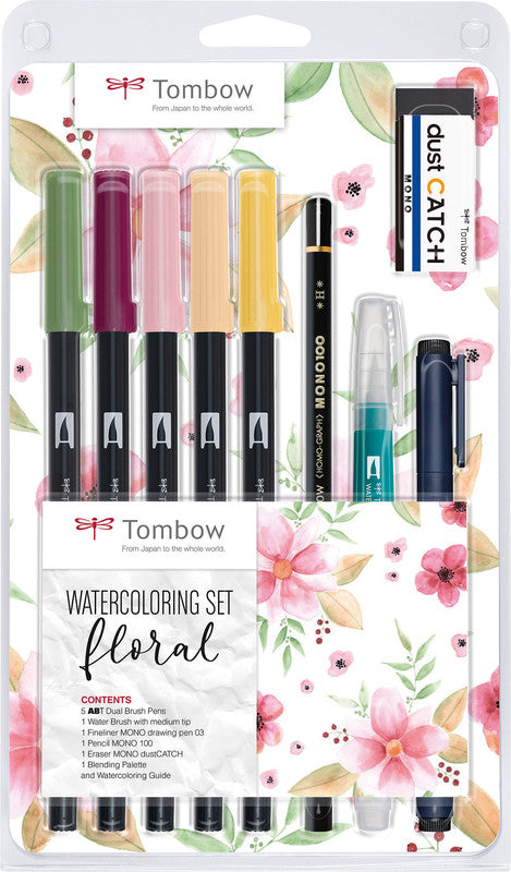Tombow Handlettering Watercolor Set – 10-teilig – 5 ABT Dual Brush Pens