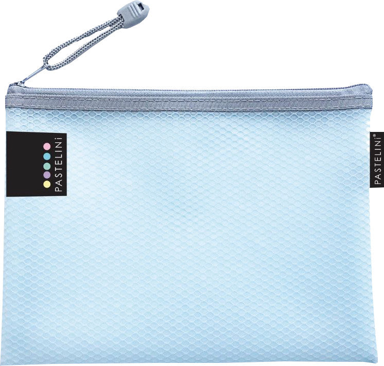 Pastelini Reissverschlusstasche – 230 × 170 mm, Kunststoff, Blau – 1 Stück