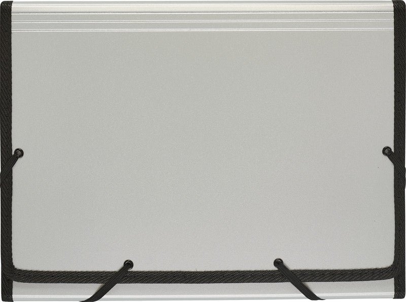 Kolma Sammelmappe, für A4, Kunststoff, Silber, mit Gummizug