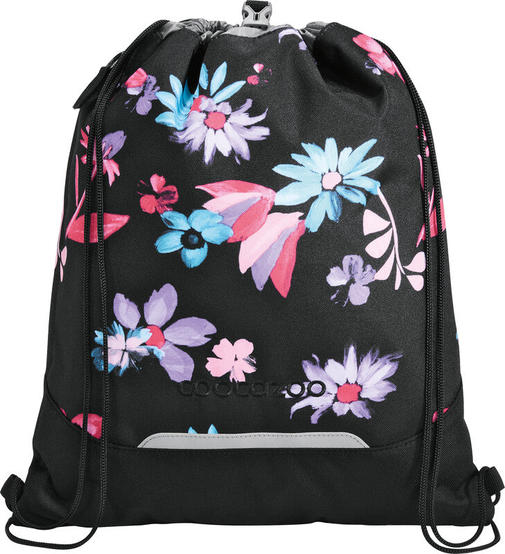 Coocazoo Sportbeutel – Motiv Floral Artnight, wasserabweisend, reflektierend, 34 × 43 cm