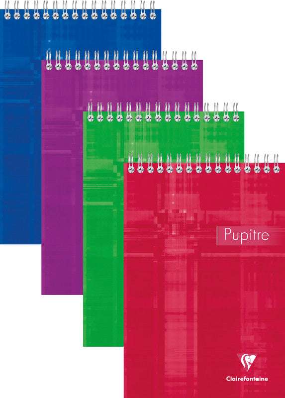 Clairefontaine Spiralblock A5, kariert 5 mm, Spiralbindung, Karton, 80 Blatt, 90 g/m² – farbig sortiert