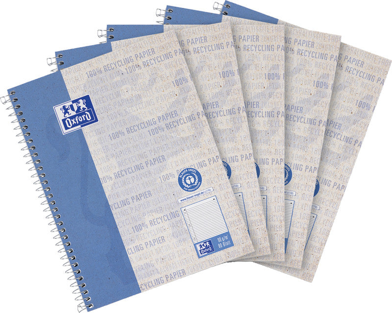 Elba Collegeblock, Karton, 80 Blatt, 6-fach gelocht, perforiert, 90 g/m² – blau, für SCRIBZEE App