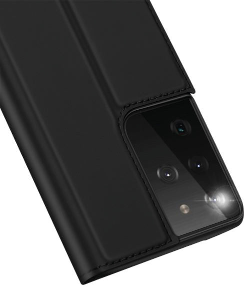 Dux Ducis Booklet-Hülle – für Samsung Galaxy S21 Ultra – schwarz – mit Kartenfach, Magnetverschluss