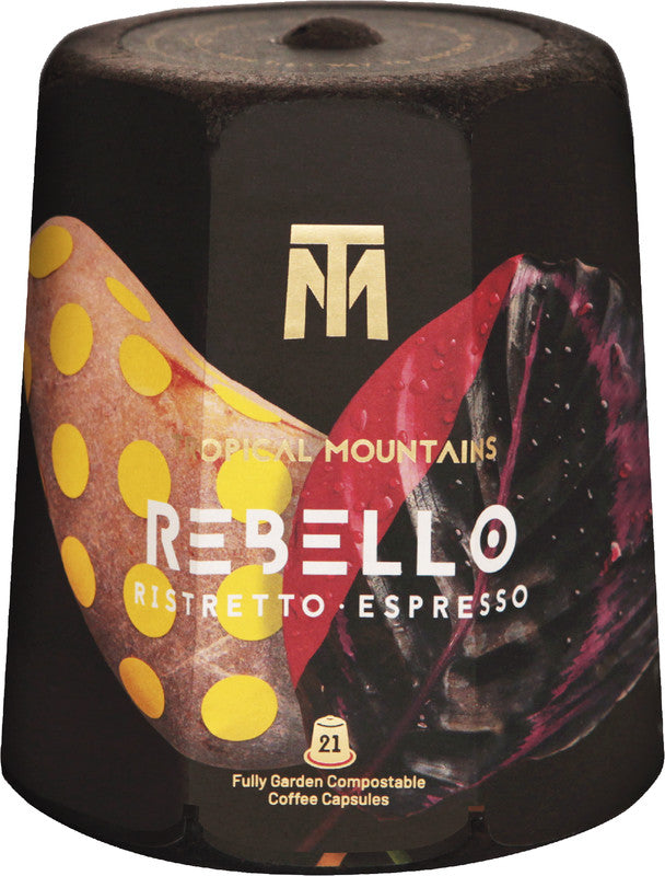 Tropical Mountains Rebello Ristretto Kaffeekapseln – für Nespresso – Intensität 11/12 – 21 Kapseln