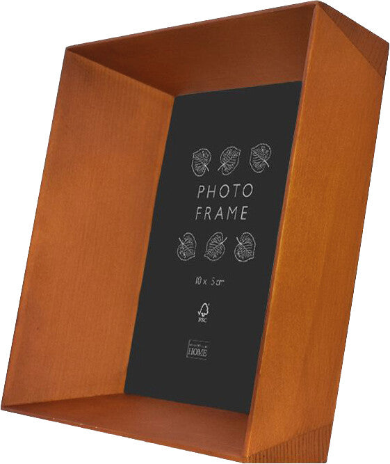 Eibert Bilderrahmen, Holz, braun, 16,5 × 17 cm, für Format 10 × 15 cm, mit Aufsteller